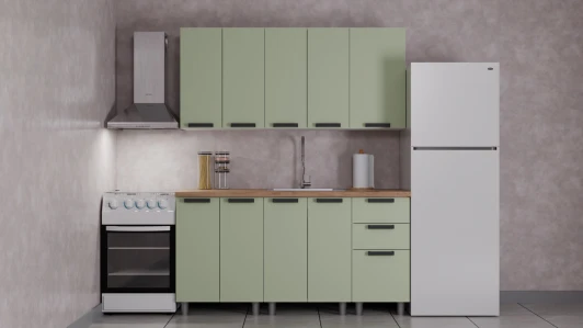 Н00231874 ГК Аленушка 1,6м Лаванда Фиcташка/Фисташка,скоба черный,сонома