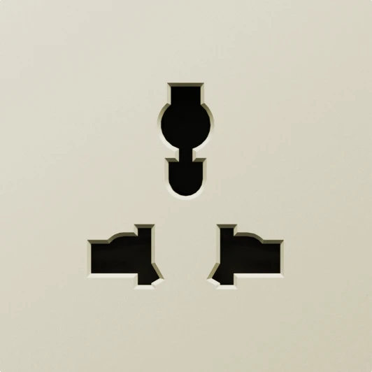 DE11651 Накладка для розетки мультистандарт, со шторками 16A 250 В~, шампань Donel A07 DE11651