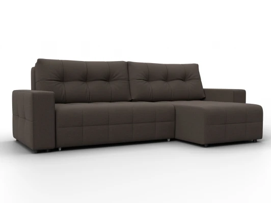 137598 Диван угловой Лига-122 угол универсальный (ДСП,Брус,Рогожка/Коричневый) Лига Диванов 137598