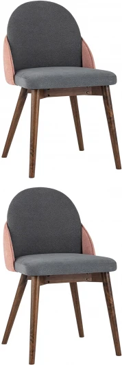 УТ000024035 Стул Stool Group HELGA темно-серый/коралловый 2 шт. УТ000024035