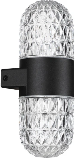 359296 Настенный светильник уличный Novotech Estima 359296 STREET черный IP65 LED 14W 4000K 220V (круглые)