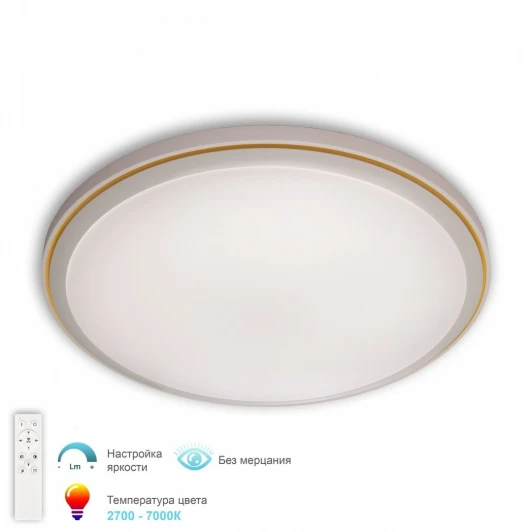 3306.B247-350 White/Yellow Потолочный светильник светодиодный с ПДУ APL LED Turin 3306.B247-350 White/Yellow