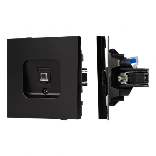 054104 Механизм компьютерной розетки SCT-TENDO-MPC1-PL-BK (RJ-45, CAT6) (Arlight, Черный) 054104