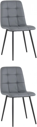 УТ000036573 Стул Stool Group Oliver экокожа серый 2 шт. арт.УТ000036573
