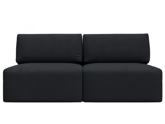 129464 Диван прямой модульный Лига-060 НПБ (ЛДСП,Брус,Фанера/Пластик/Замша/Темно-серый) Лига Диванов 129464