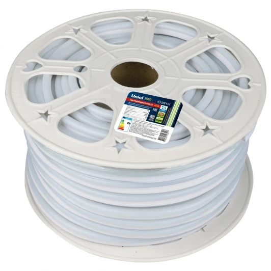 ULS-N21-2835-120LED/m-8mm-IP67-220V-8W/m-50M-GREEN бобина Светодиодная лента Uniel ULS-N21-2835-120LED/m-8mm-IP67-220V-8W/m-50M-GREEN бобина