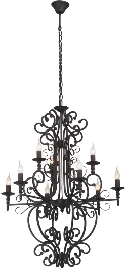 V1873-1/9 Подвесная люстра большая Vitaluce V1873-1/9, 9xE14 макс. 40Вт (220V, на цепи, свеча)