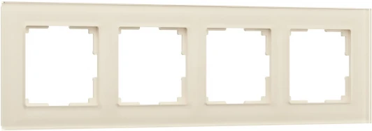 W0041141 Рамка на 4 поста Favorit (молочный, стекло) Werkel W0041141 (a058816)
