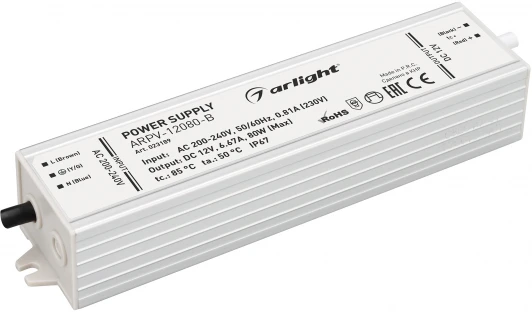 023189 Блок питания ARPV-12080-B (12V, 6.7A, 80W) (IP67 Металл) 023189 Arlight ARPV