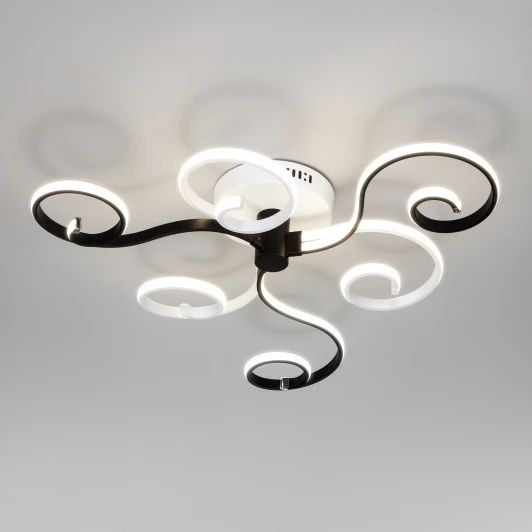 90149/3 белый / черный Потолочная люстра Eurosvet Friori 90149/3 белый/черный