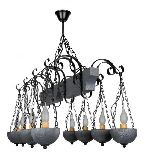 Пирамида-8 антрацит Подвесная люстра Тарьсма Пирамида-8 антрацит PR8LRH80A (220V, на цепи, подсвечник, свеча)