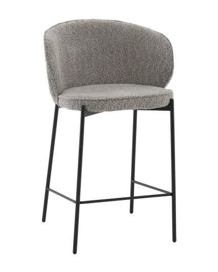 УТ000041695 Стул полубарный Тисдейл букле серый Stool Group арт.УТ000041695