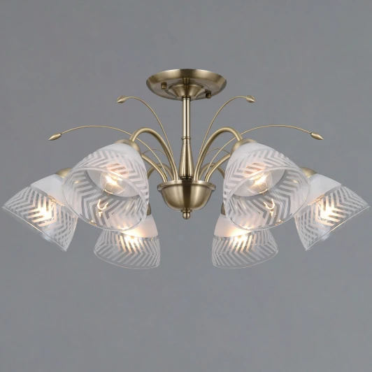 IL0594-6CSQ-25 AB AREZZO Потолочная люстра на штанге ILLUMICO IL0594-6CSQ-25 AB AREZZO (220V)