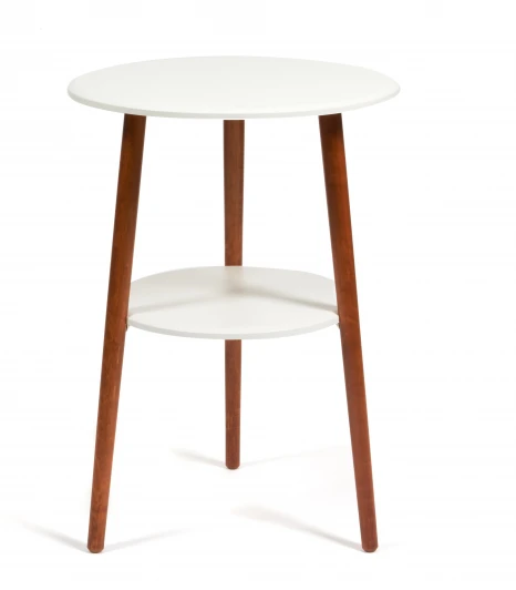 14398 Подставка FLORISTE Белый (ножки орех) (МДФ/дерево)