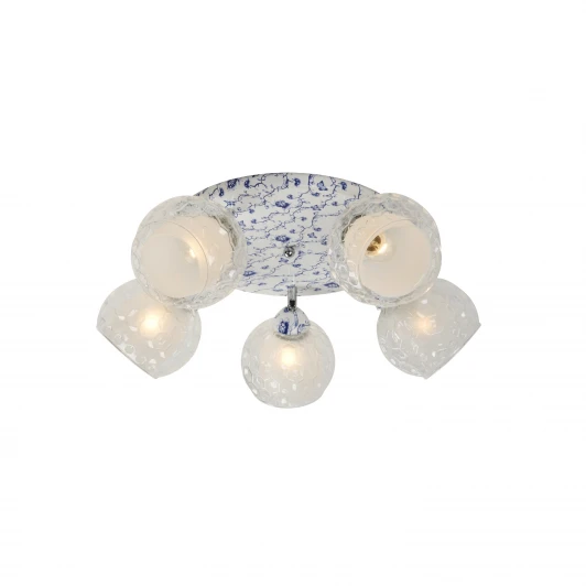 876/5PF-Whiteblue Потолочная люстра IDLamp Zeta 876/5PF-Whiteblue