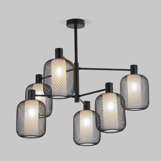 30191/6 черный Потолочная люстра на штанге Eurosvet Voile 30191/6 черный (220V)