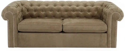329714 Диван Chesterfield ОГОГО (арт.329714), (Ткань/Светло-коричневый)