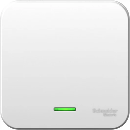 BLNVA061111 Выключатель накладной одноклавишный с подсветкой (белый) Systeme Electric Blanca BLNVA061111