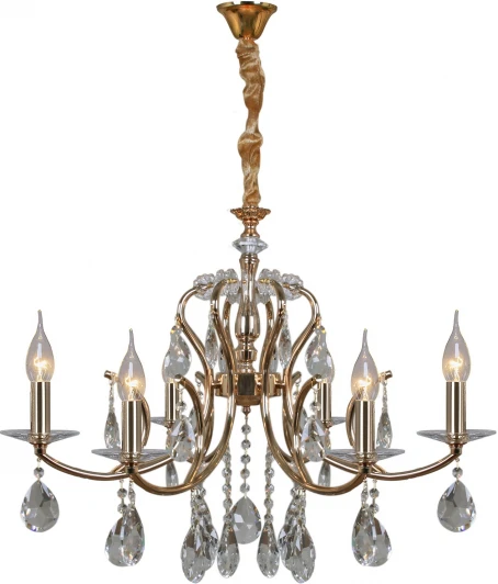 IL2326-6POR-39 GD Подвесная люстра ILLUMICO IL2326-6POR-39 GD (220V, на цепи, подсвечник, свеча)