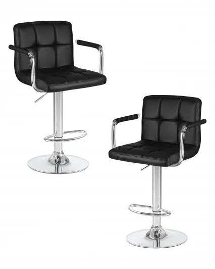 LM-5011-N_CH-M_EL-black Набор 2 шт стул барный DOBRIN KRUGER ARM (чёрный)