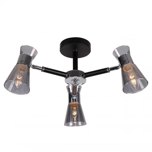 MD.6559-3-S CH+BK Потолочная люстра Imex MD.6559-3-S CH+BK