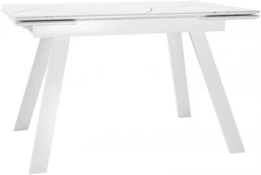 00-00072993 Стол DikLine DKL140 Керамика Белый мрамор/опоры белые (2 уп.) арт.00-00072993