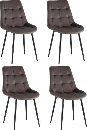 УТ000039324 Стул Stool Group Флекс New велюр антрацитовый 4шт. арт.УТ000039324