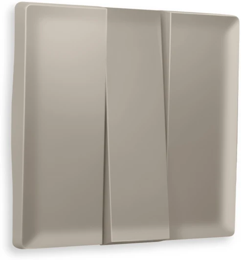 AP3650 Лицевая панель Ambrella Volt ALFA (Серо-бежевый матовый) для 3-кл выключателей QUANT AP3650