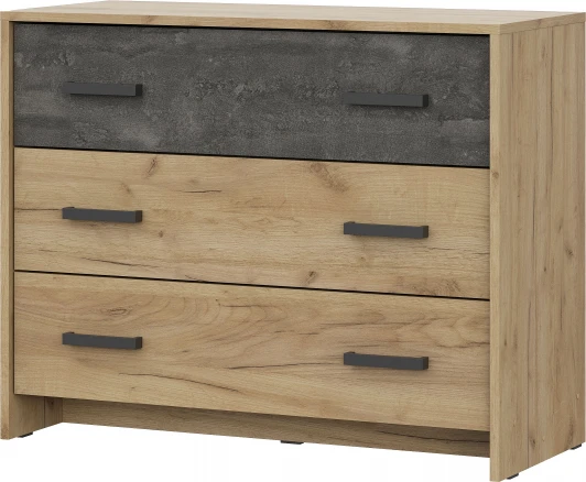 101576 Комод МСП 1 Дуб Золотой, Камень Темный, SV Мебель