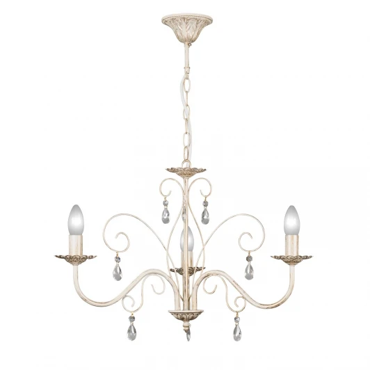 S9010-3 Люстра подвесная Day&Night, 3 лампы, бежевый с золотом и прозрачным