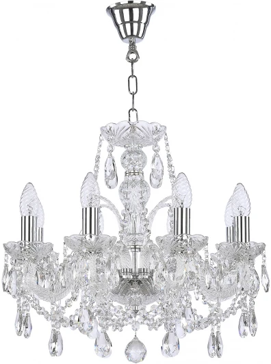 105/8/165 Ni Подвесная люстра Bohemia 105 105/8/165 Ni (220V, подвески, на цепи, подсвечник, свеча)