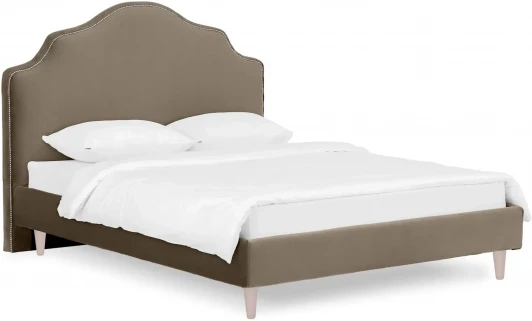 652868 Кровать Queen II Victoria L 1600 ОГОГО (арт.652868), (Ткань/Светло-коричневый)