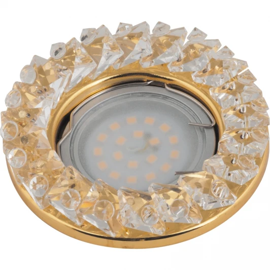DLS-P121 GU5.3 GOLD/CLEAR Встраиваемый точечный светильник Fametto Peonia DLS-P121 GU5.3 GOLD/CLEAR