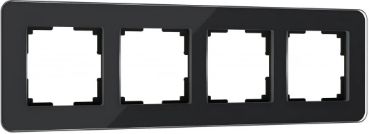 W0042448 Рамка на 4 поста (черный, стекло) Werkel W0042448 (a063822)