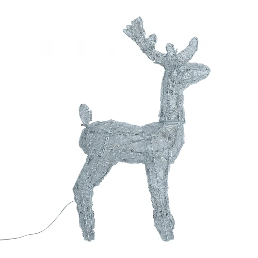 ULD-M3660-080/STA WARM WHITE IP44 DEER-2 Фигура светодиодная каркасная «Олень-2», 36х60см, 80 светодиодов, теплый белый свет, провод прозрачный Uniel ULD-M3660-080/STA WARM WHITE IP44 DEER-2