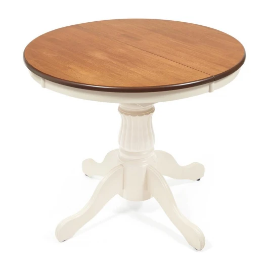 13485 Стол NAVARRESE (mod. E-R36R+12AV NMO-2B) rustic oak+cream (дуб+кремовый) (дерево гевея/мдф)