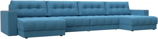 128555 Диван П-образный с декором Лига-049 НПБ Лонг Лига Диванов (Рогожка) арт.128555