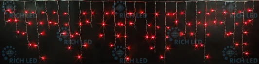 RL-i3*0.5F-RW/R Гирлянда светодиодная Бахрома красная с мерцанием 220B, 112 LED, провод белый, IP65 RL-i3*0.5F-RW/R Rich LED