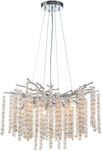 V000446 Подвесная люстра 12042/8P Chrome Indigo Fruscio V000446