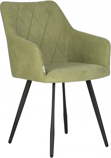 13-03 DOBRIN ROBY, цвет сиденья Catania Forest велюр, цвет основания черный муар Стул обеденный ROBY (ЭМАЛЬ ЧЕРНЫЙ МУАР велюр Catania Forest)