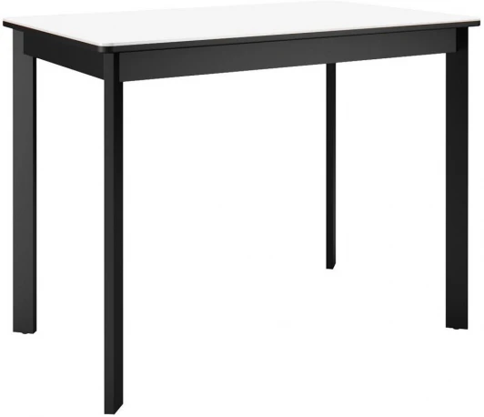 00-00075472 Стол DikLine LK90 Керамика Mono white (белый матовый) /подстолье черное/опоры черные арт.00-00075472