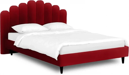 577060 Кровать Queen II Sharlotta L 1600 ОГОГО (арт.577060), (Ткань/Бордовый)