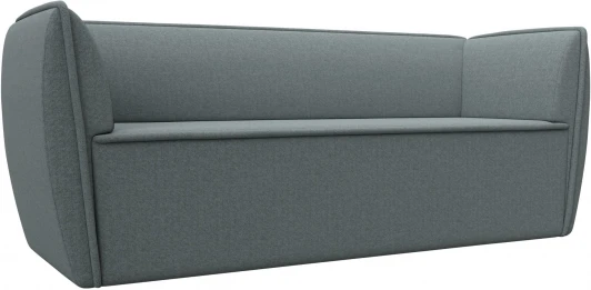 122445 Диван кухонный прямой Бергамо 3-х местный (Серый/Рогожка) Лига Диванов арт.122445