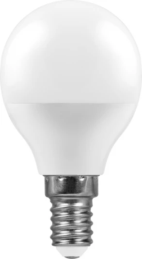 25480 Лампочка светодиодная E14 7 Вт 560 lm 6400K холодное белое свечение Feron 25480