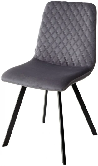 628B14BLK Обеденный стул M-City DAIQUIRI BLUVEL-14 GREY, велюр
