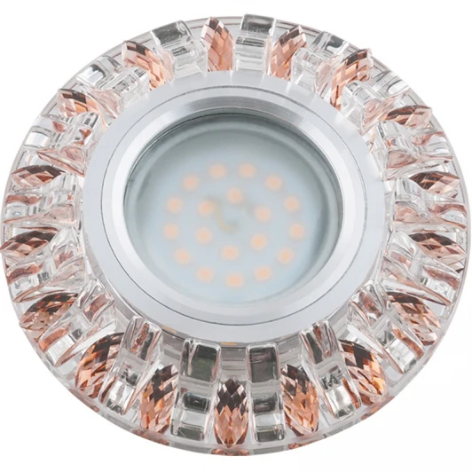 DLS-L121 GU5.3 CHROME/CLEAR+BRONZE Встраиваемый точечный светильник Fametto Luciole DLS-L121 GU5.3 CHROME/CLEAR+BRONZE
