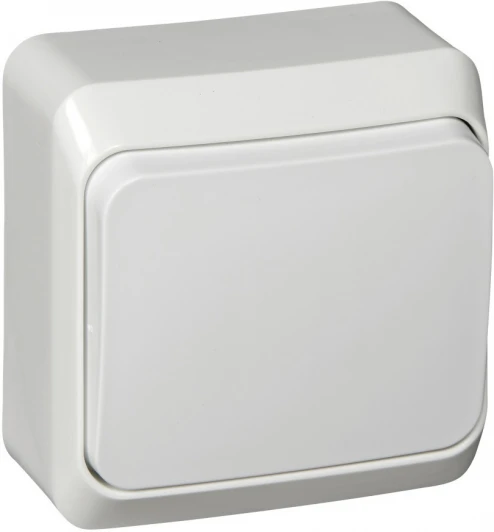 BA10-004B Выключатель накладной одноклавишный (белый) Systeme Electric BA10-004B