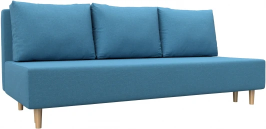 124713 Диван прямой Лига-033 (Голубой/Рогожка) Лига Диванов арт.124713