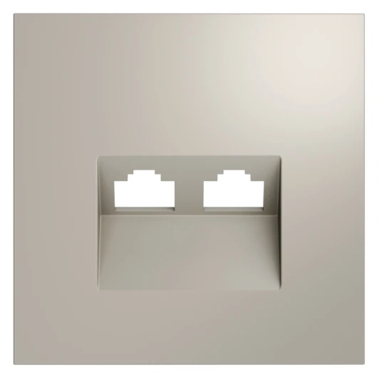 VLS001403 Накладка для розетки компьютерной двойной RJ45+RJ45 Voltum S70 VLS001403 (кашемир)