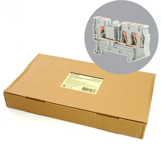 49244 Зажим пружинный 3-х проводной проходной Stekker 49244